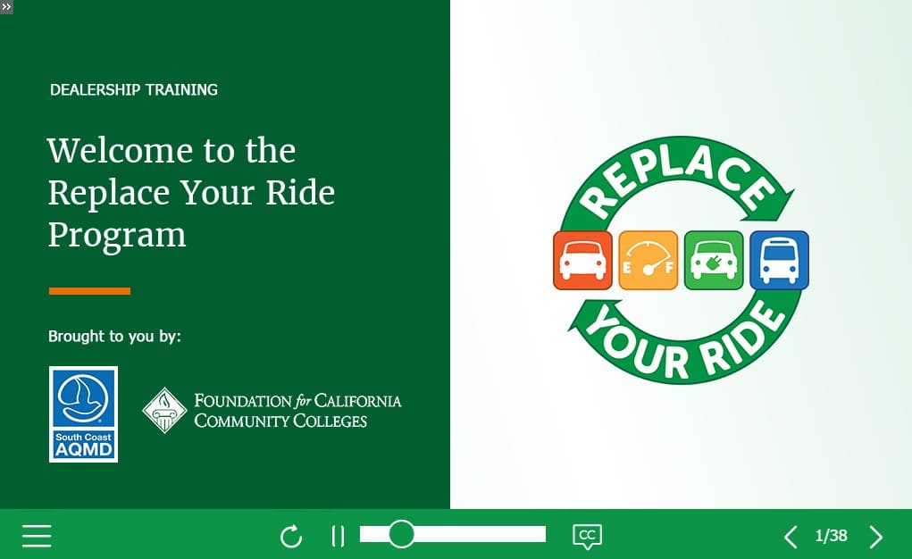 Replace Your Ride Car Dealership e-Learning Modules